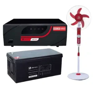 Mercury 1kva Pure Sine Wave UPS Complete Inverter System Plus Rechargeable Fan