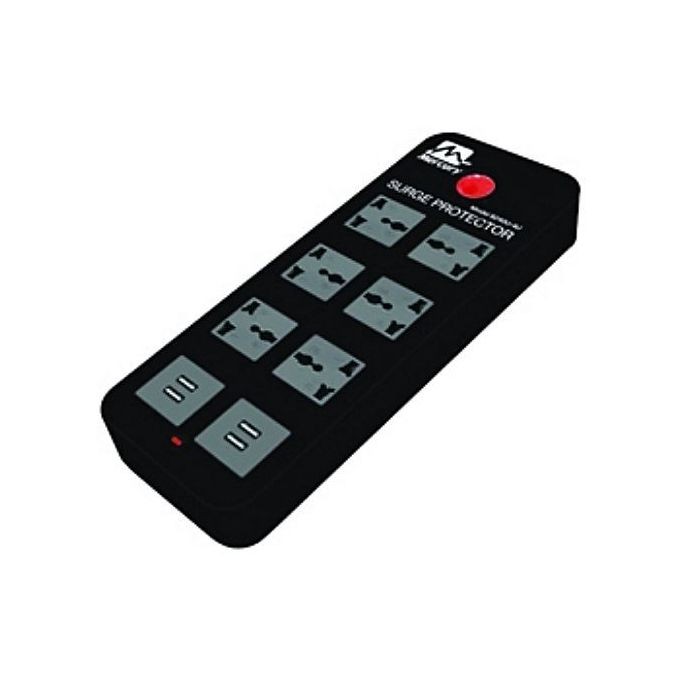 Mercury Extension Box - Surge Protector With 4 USB Port - 6240U-4U