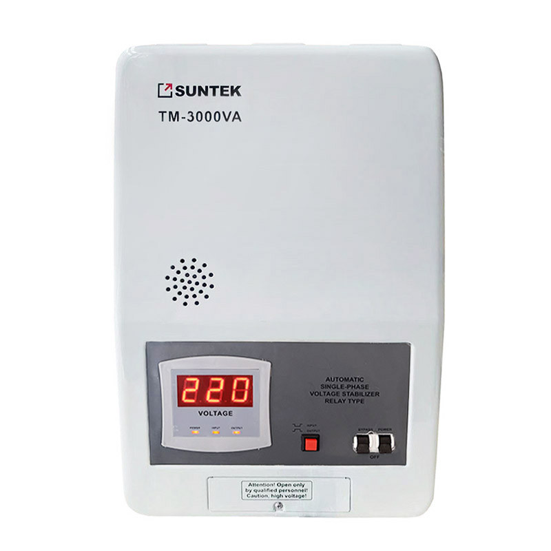SUNTEK 3000VA Relay Voltage Stabilizer – Automatic Voltage Regulator (AVR) with Digital Display & Surge Protection